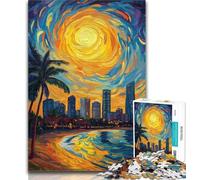 Teenager Puzzles Seaside City View 1000 Pieces Jigsaw Puzzles For Teens And Adults,Educational Games Home Decoration Deal As Gifts for The Whole Family 50x75cm