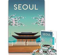 Teenager Puzzles Seoul 1000 Pieces Jigsaw Puzzle for Adults& Teens,Toys Educational Games Stress Relieving Unique Home Decor And Gifts 75x50cm