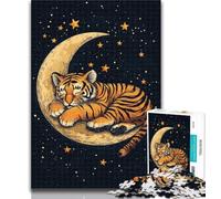Teenager Puzzles Sleeping Tiger Jigsaw Puzzles for Teenagers 1000 Piece,Vibrant And Unique Design Relaxing & Challenging Puzzle Experience 26x38cm
