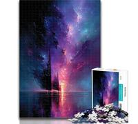 Teenager Puzzles Small Boat in The Galaxy Jigsaw Puzzles for Teenagers 1000 Pieces,with Matching Poster And Trivia Sheet for Age 14 Years Up 50x75cm