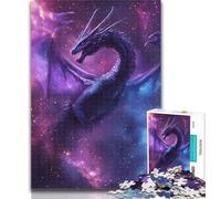 Teenager Puzzles Space Dragon Jigsaw Puzzles for Teenagers 1000 Piece,Vibrant And Unique Design Relaxing & Challenging Puzzle Experience 50x75cm