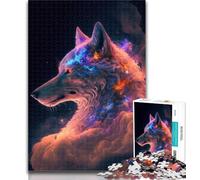 Teenager Puzzles Space Fox Jigsaw Puzzles for Teenagers 1000 Pieces,Family Game Birthday Gifts.Challenge High Difficulty 26x38cm