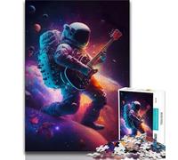 Teenager Puzzles Space Musician 1000 Piece Jigsaw Puzzle for Adults Teens,Toys Educational Games Stress Relieving Wishlist with Santa Claus (38x26cm)
