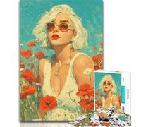 Teenager Puzzles Summer Girl 1000 Piece Jigsaw Puzzle for Adults And Teenagers,Train Your Brain And Hands Birthday Present, Gifts 26x38cm