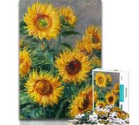 Teenager Puzzles Sunflower Adult Puzzles 1000 Pieces,Learning Educational Toys Family Games Enhance Love between Couples 26x38cm