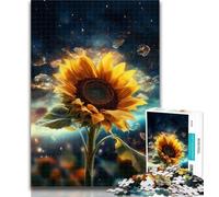 Teenager Puzzles Sunflower Star 1000 Piece Jigsaw Puzzles for Teenagers Gifts,Unique Birthday And Gifts for for Age 14 26x38cm
