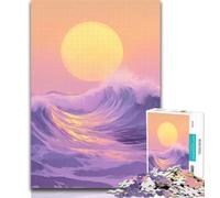 Teenager Puzzles Sunset Beach Oil Painting Puzzles for Adults And Teenagers,Toys Educational Games Stress Relieving Artists Collection, Fine Art 50x75cm