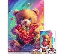 Teenager Puzzles Teddy Bear 1000 Piece Jigsaw Puzzles for Teenagers Gifts,Unique Birthday And Gifts for for Age 14 26x38cm