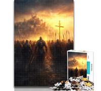 Teenager Puzzles Ten Medieval Angel Knights 1000 Piece Jigsaw Puzzles for Teenagers,Educational Game for Birthday, Chrismas for And 14 Years Old 50x75cm