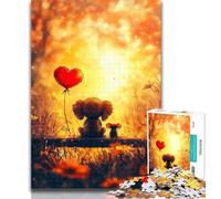 Teenager Puzzles The Elephant And The Mouse Jigsaw Puzzle 1000 Pieces for Adults,Educational Game for Birthday, Chrismas for And Age 14 50x75cm