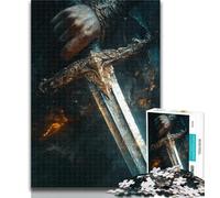 Teenager Puzzles The Lion And The Knight 1000 Piece Jigsaw Puzzles for Teenagers,Educational Game for Birthday, Chrismas for And 14 Years Old 26x38cm
