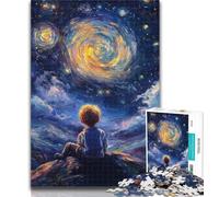 Teenager Puzzles The Little Prince of The Night Sky 1000 Piece Jigsaw Puzzles for Teenagers,Artistic Wall Decor & Birthday Gift Idea for Friends, Home Office 26x38cm