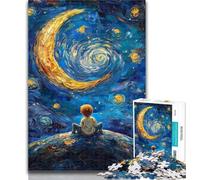 Teenager Puzzles The Little Prince of The Night Sky Puzzles for Adults Teens 1000 Pieces,Learning Educational Toys Family Games Enhance Love between Couples 50x75cm