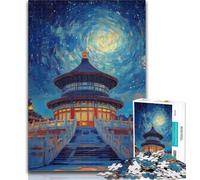 Teenager Puzzles The Temple of Heaven 1000 Piece Jigsaw Puzzles for Teenagers,Artistic Wall Decor & Birthday Gift Idea for Friends, Home Office 50x75cm