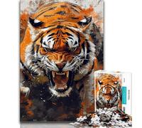 Teenager Puzzles Tiger Jigsaw Puzzles for Adults 1000 Pieces,Toys Educational Games Stress Relieving Great Gifts And Toys (50x75cm)