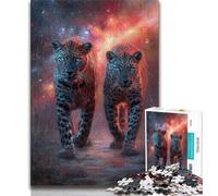 Teenager Puzzles Two Leopards Adult Puzzles 1000 Pieces,Learning Educational Toys Family Games Enhance Love between Couples (50x75cm)