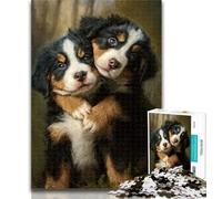 Teenager Puzzles Two Puppies 1000 Piece Jigsaw Puzzles for Teenagers,Educational Game for Birthday, Chrismas for And 14 Years Old 26x38cm