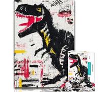 Teenager Puzzles Tyrannosaurus Rex Graffiti 1000 Piece Jigsaw Puzzles for Teenagers,Educational Game for Birthday, Chrismas for And 14 Years Old (50x75cm)