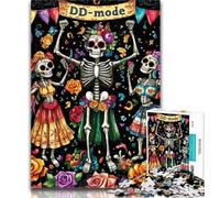 Teenager Puzzles Undead Skeleton 1000 Piece Jigsaw Puzzles for Adults Gifts,Challenging Game Toys for Is Ideal As A Gift for The Whole Family 26x38cm