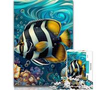 Teenager Puzzles Undersea Fish 1000 Piece Jigsaw Puzzles for Teenagers,Educational Game for Birthday, Chrismas for And 14 Years Old 26x38cm
