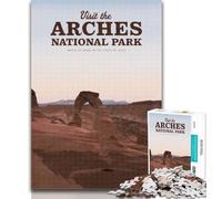 Teenager Puzzles Visit Arches National Park 1000 Pieces Jigsaw Puzzle for Adults& Teens,Toys Educational Games Stress Relieving Unique Home Decor And Gifts 26x38cm