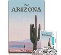 Teenager Puzzles Visit Arizona Adult Puzzles 1000 Pieces,Toys Educational Games Stress Relieving Parent-child Interaction 26x38cm