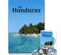 Teenager Puzzles Visit Honduras Jigsaw Puzzles for Adults 1000 Pieces,Toys Educational Games Stress Relieving Great Gifts And Toys 26x38cm