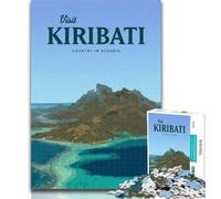 Teenager Puzzles Visit Kiribati Jigsaw Puzzles for Adults 1000 Pieces,Toys Educational Games Stress Relieving Great Gifts And Toys 26x38cm