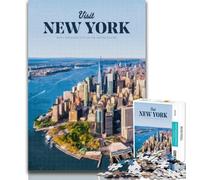 Teenager Puzzles Visit New York 1000 Pieces Jigsaw Puzzle for Adults& Teens,for Educational Game Challenge Toy Unique Home Decor And Gifts 75x50cm