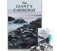 Teenager Puzzles Visit The Giants Causeway 1000 Pieces Jigsaw Puzzle for Adults& Teens,Toys Educational Games Stress Relieving Unique Home Decor And Gifts 26x38cm