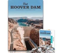 Teenager Puzzles Visit The Hoover Dam 1000 Piece Jigsaw Puzzles for Teenagers Gifts,Diy Modern Wall Art Unique Gift Home Decor 26x38cm