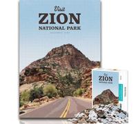 Teenager Puzzles Visit Zion National Park 1000 Piece Jigsaw Puzzles for Adults,learning Educational Toys Unique Home Decor And Gifts 26x38cm