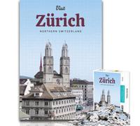 Teenager Puzzles Visit Zurich Jigsaw Puzzles for Adults 1000 Pieces,Toys Educational Games Stress Relieving Great Gifts And Toys 75x50cm