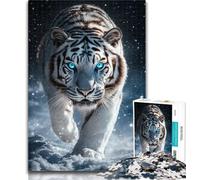 Teenager Puzzles White Fantasy Tiger 1000 Pieces Jigsaw Puzzle for Adults& Teens,Artists Collection, Fine Art for Age 14 Years Up 50x75cm