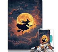 Teenager Puzzles Witch Under The Moon 1000 Piece Jigsaw Puzzles for Teenagers,Educational Game for Birthday, Chrismas for And 14 Years Old 50x75cm
