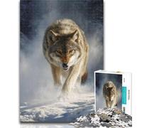 Teenager Puzzles Wolf in The Snow Puzzles for Adults And Teenagers,Toys Educational Games Stress Relieving Artists Collection, Fine Art 50x75cm