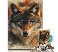 Teenager Puzzles Wolf Puzzles for Adults And Teenagers,Toys Educational Games Stress Relieving Artists Collection, Fine Art 26x38cm