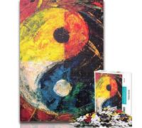 Teenager Puzzles Yin And Yang 1000 Piece Jigsaw Puzzles for Teenagers,Educational Game for Birthday, Chrismas for And 14 Years Old 50x75cm