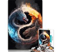 Teenager Puzzles Yin And Yang Jigsaw Puzzles for Teenagers 1000 Pieces,Family Game Birthday Gifts.Challenge High Difficulty 26x38cm