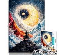 Teenager Puzzles Yin Yang Ninja 1000 Piece Jigsaw Puzzles for Adults Gifts,Staycation Kill Time Enhance Love between Couples 26x38cm