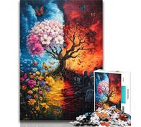 Teenager Puzzles Yin Yang Tree Puzzles for Adults And Teenagers,Toys Educational Games Stress Relieving Unique Home Decor And Gifts 50x75cm