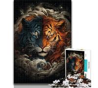 Teenager Puzzles Ying Yang Dragon And Tiger Jigsaws Puzzles 1000 Pieces for Adults Gifts,Learning Educational Toy for Is Ideal As A Gift for The Whole Family 50x75cm