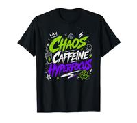 Teenager Running Chaos Caffeine Hyperfocus Alone Teen T-Shirt