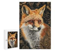 Teenagers 1000 PCS Jigsaw Puzzle Gilded Fox Art Print Jigsaw Puzzles for Adults Staycation Kill Time Parent-child Interaction Family Fun & Game Night 1000 PCS