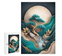 Teenagers 1000 PCS Jigsaw Puzzle Serene Zen Garden Landscape Jigsaw Puzzles for Adults Staycation Kill Time Parent-child Interaction Family Fun & Game Night 1000 PCS