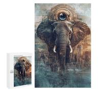 Teenagers 1000 PCS Jigsaw Puzzle Urban Elephant Majesty Jigsaw Puzzles for Adults Staycation Kill Time Parent-child Interaction Family Fun & Game Night 1000 PCS