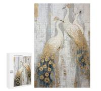 Teenagers 1000 PCS Jigsaw Puzzle White Peacock Wall Art Decor Jigsaw Puzzles for Adults Staycation Kill Time Parent-child Interaction Family Fun & Game Night 1000 PCS