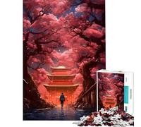 Teenagers 1000 Piece Jigsaw Puzzle A Walk Among Cherry Trees Home Calm Assembly Toy Standard Precise Mold Cuts Unforgettable Birthday Present (Size 38x52cm)