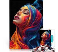 teenagers 1000 Piece Jigsaw Puzzle Abstract Woman Portrait Familienspiel für und Die Liebe zwischen Paaren stärken38x26cm