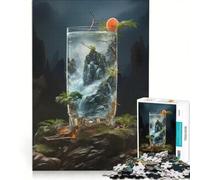 Teenagers 1000 Piece Jigsaw Puzzle Alcohol Colorful Cocktail, Educational Game, Difficult Hard, Birthday Present,Travel Gifts, 50x75cm